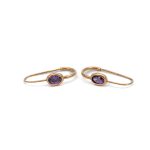 14k noi arany lila koves fulbevalo 84150