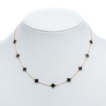 14k noi arany loheres nyaklanc fekete kovel 84599