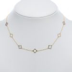 14k noi arany nyaklanc feher lohere diszekkel 84845