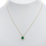 14k noi arany nyaklanc zold lohere medallal 84797