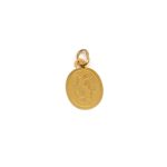 14k noi arany ovalis medal vesett mintaval 84688
