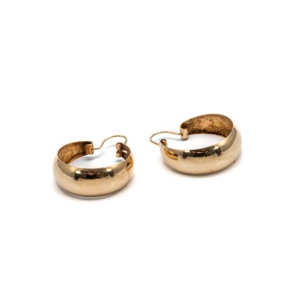 14k noi arany szeles karika fulbevalo 84143