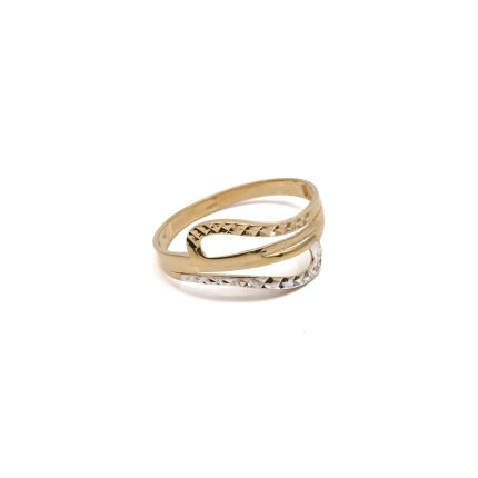 14k noi bicolor arany attort gyuru gyemantvesett mintaval 84943