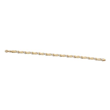 14k noi bicolor arany csavart karlanc 84874