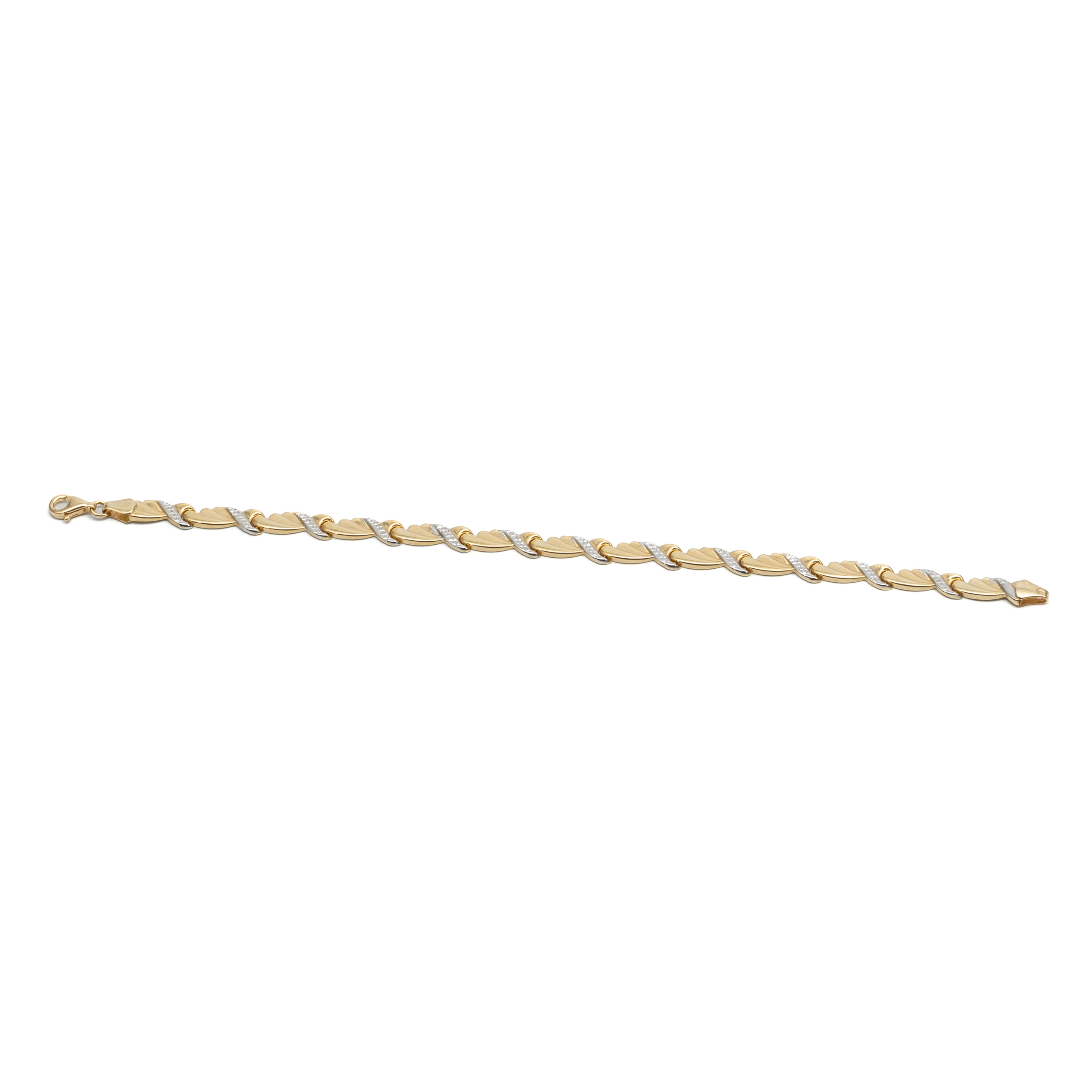 14k noi bicolor arany csavart karlanc 84874 14k noi bicolor arany csavart karlanc 84874