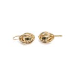 14k noi bicolor arany fonott fulbevalo 84454