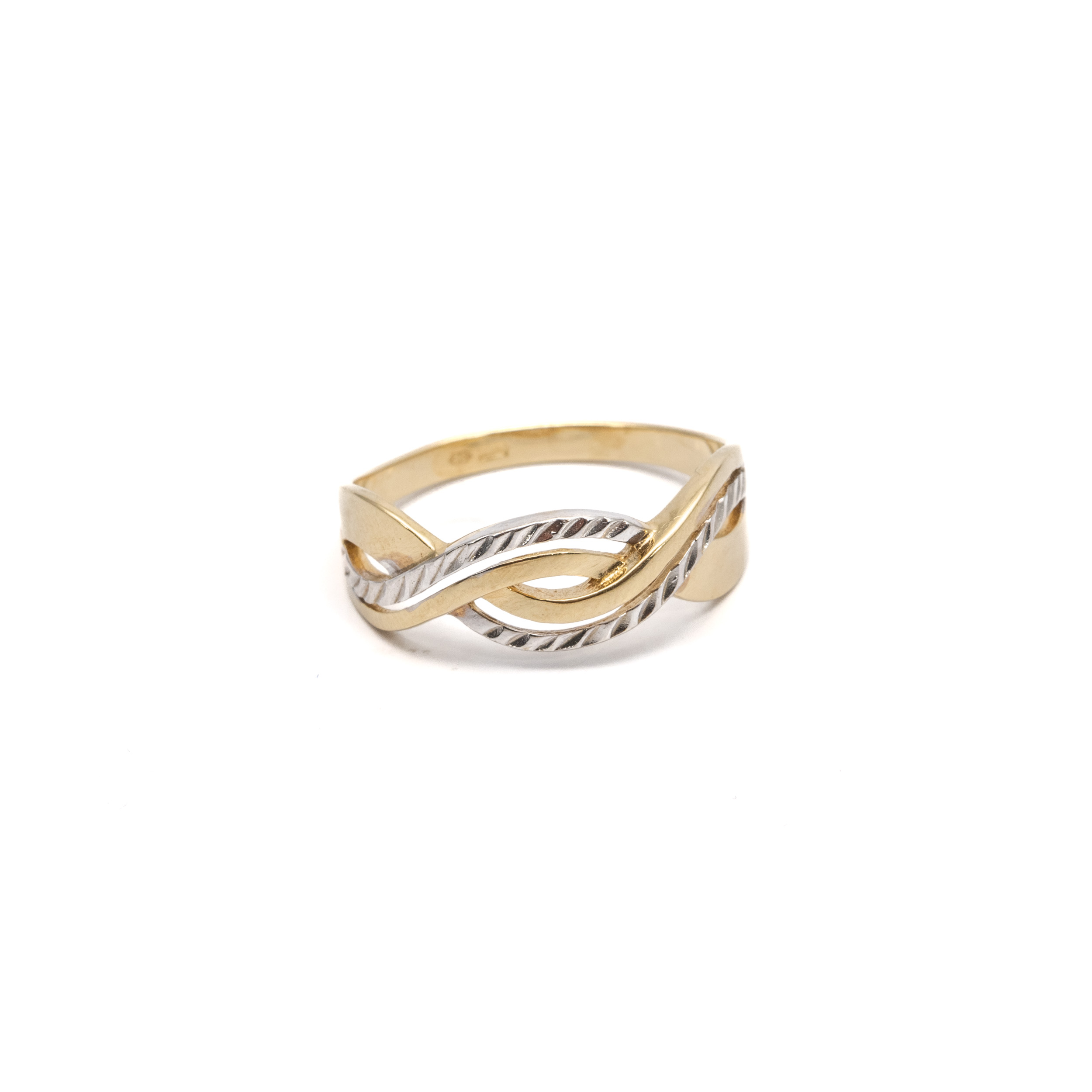 14k noi bicolor arany fonott gyuru 84703 14k noi bicolor arany fonott gyuru 84703