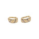 14k noi bicolor arany fulbevalo ferde csikokkal 84894