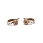 14k noi bicolor arany fulbevalo kovekkel 84691