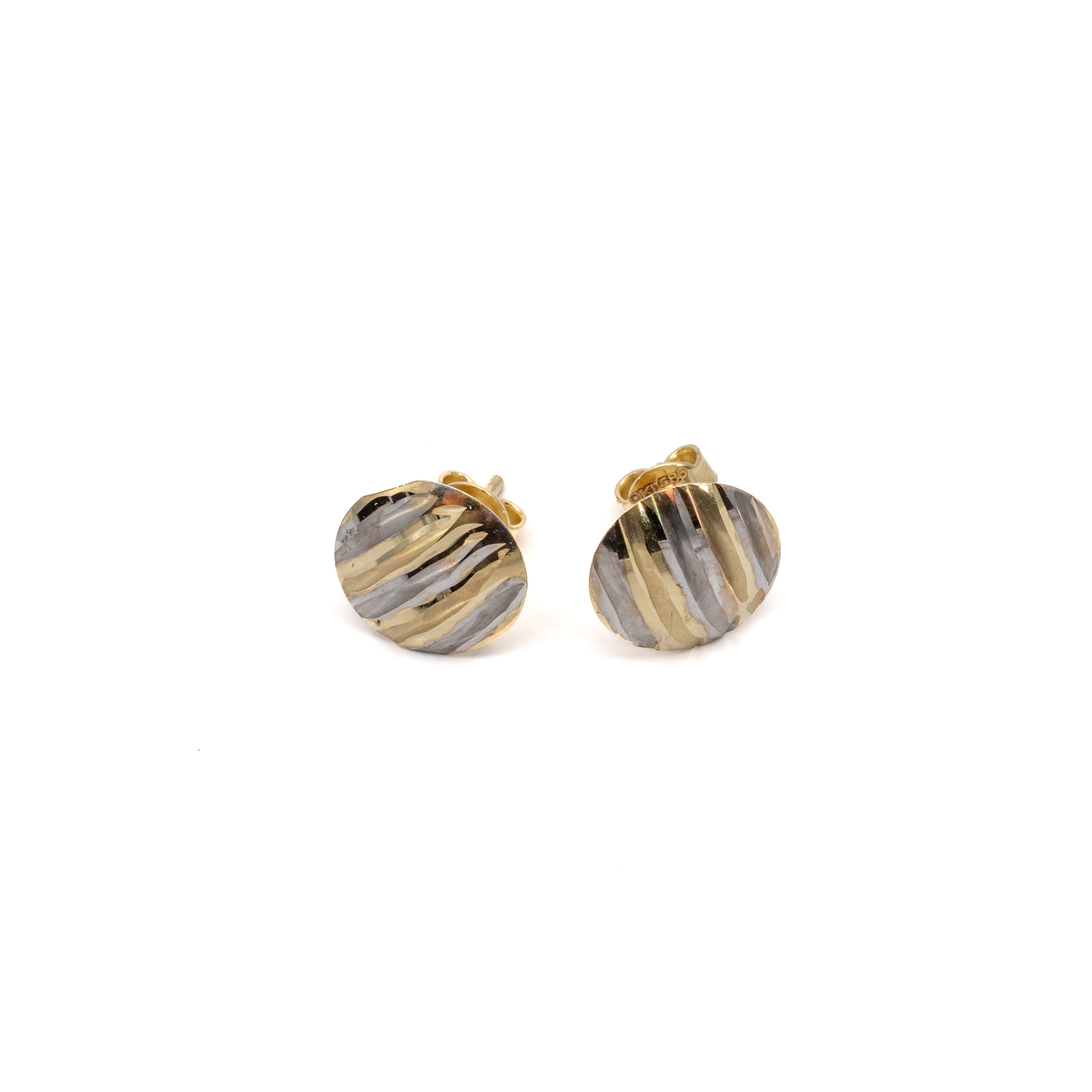 14k noi bicolor arany gomb fulbevalo csikos mintaval 84904 14k noi bicolor arany gomb fulbevalo csikos mintaval 84904