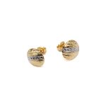14k noi bicolor arany gomb fulbevalo gyemantvesett mintaval 84915
