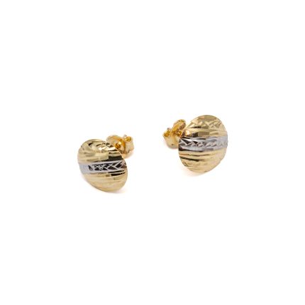 14k noi bicolor arany gomb fulbevalo gyemantvesett mintaval 84915