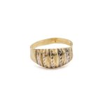 14k noi bicolor arany gyuru bordazott gyemantvesett mintaval 84146