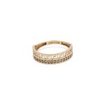 14k noi bicolor arany gyuru gorog mintaval 84733