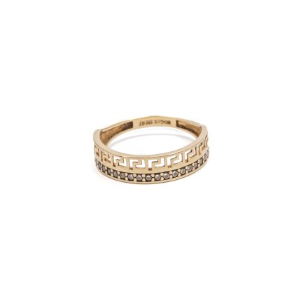 14k noi bicolor arany gyuru gorog mintaval 84733