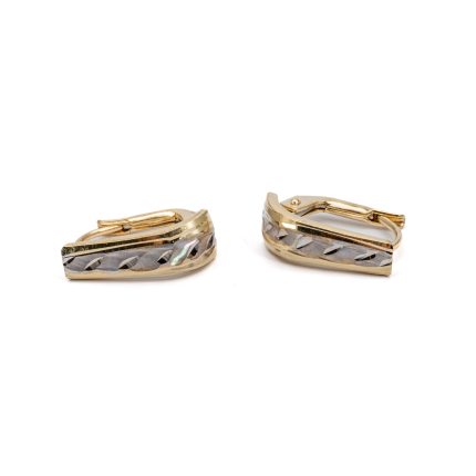 14k noi bicolor arany karika fulbevalo 84460