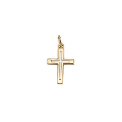 14k noi bicolor arany kereszt medal 84772