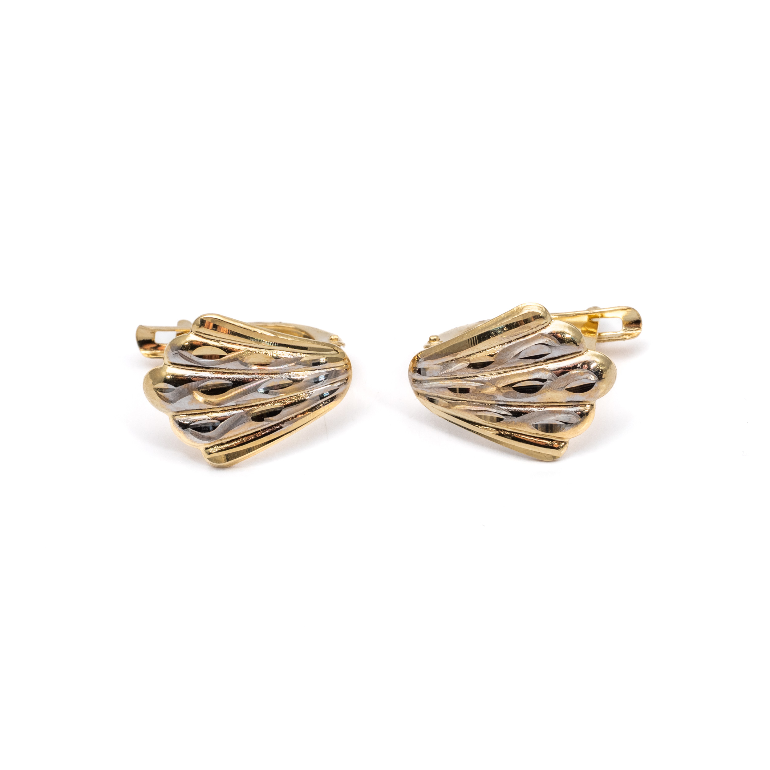 14k noi bicolor arany legyezo fulbevalo 84459 14k noi bicolor arany legyezo fulbevalo 84459