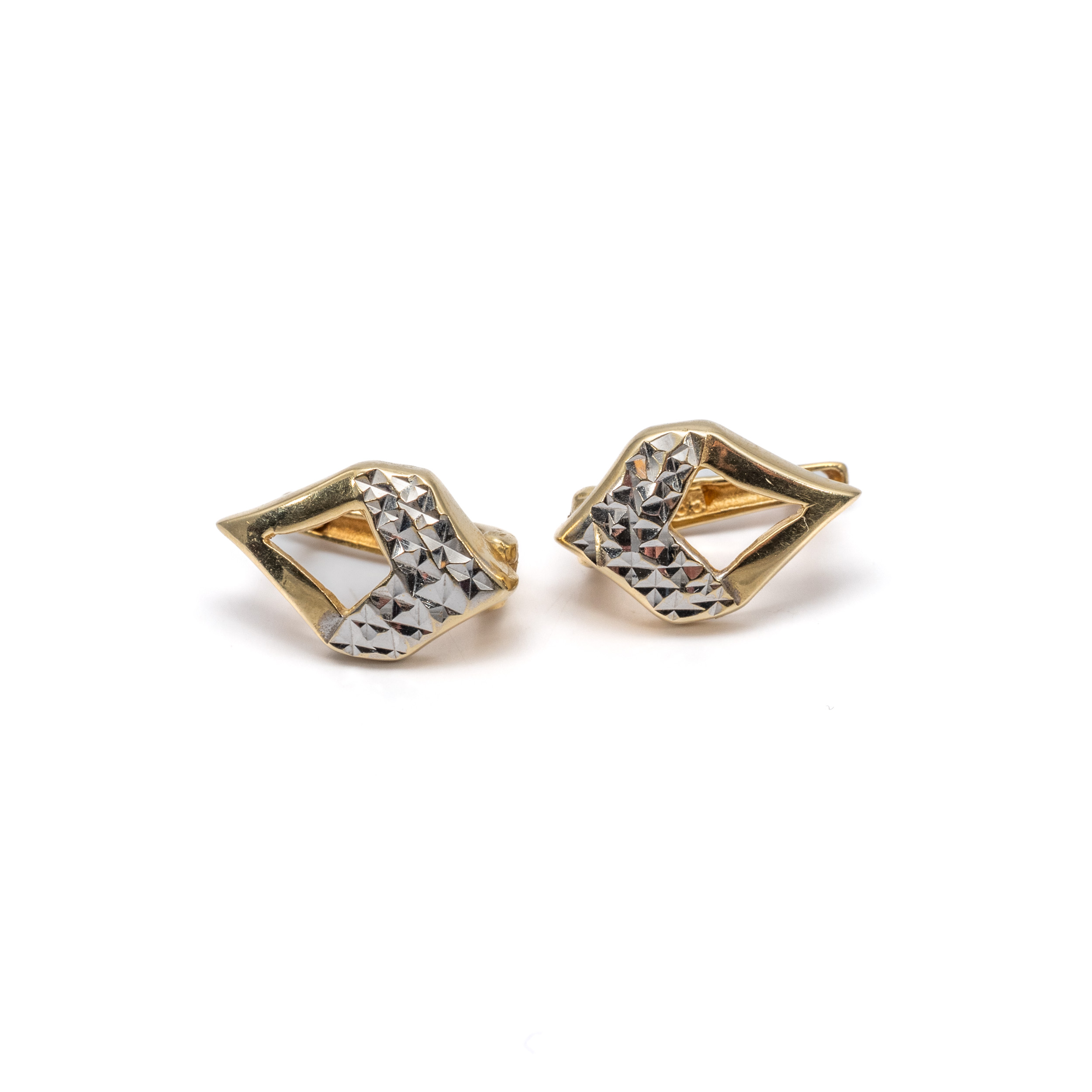 14k noi bicolor arany level mintas fulbevalo 84190 14k noi bicolor arany level mintas fulbevalo 84190
