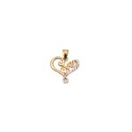 14k noi bicolor arany love sziv medal 84528