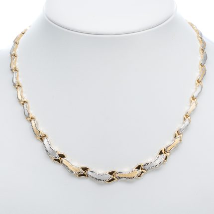 14k noi bicolor arany mintas nyaklanc 50 cm 84186