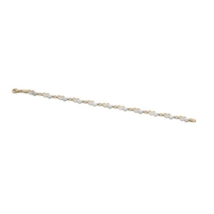 14k noi bicolor arany szives karlanc 84539