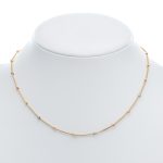 14k noi tricolor arany kigyo nyaklanc gombokkel 84573