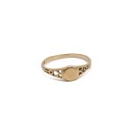 14k ferfi arany pecsetgyuru kerek lappal 85285