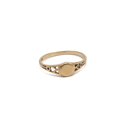 14k ferfi arany pecsetgyuru kerek lappal 85285