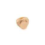 14k ferfi arany pecsetgyuru kockas mintaval 85306