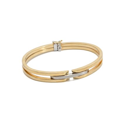 14k ferfi bicolor arany karperec