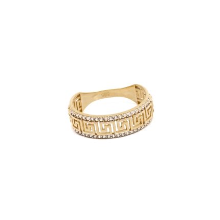 14k noi arany attort gyuru gorogkulcs mintaval 85106