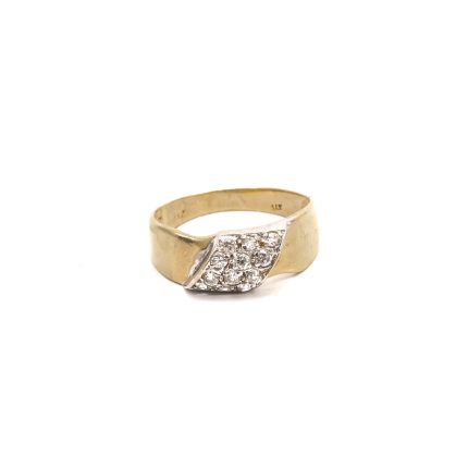 14k noi arany gyuru feher kovekkel 84990