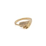 14k noi arany gyuru feher koves szarny mintaval 85278
