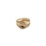 14k noi arany gyuru hullamos mintaval 84983