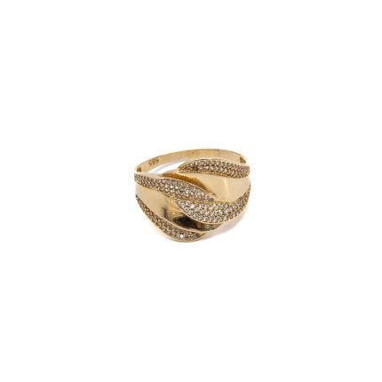 14k noi arany gyuru hullamos mintaval 84983