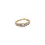 14k noi arany gyuru koves szarral 85053