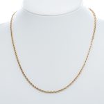 14k noi arany reszelt anker nyaklanc 52 cm 85056