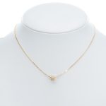14k noi arany scharless nyaklanc cirkonias gomb medallal 40 cm 85089