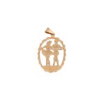14k noi arany balett tancospar medal 85843