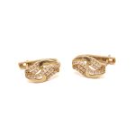 14k noi arany fulbevalo cirkonia hullammintaval 85703