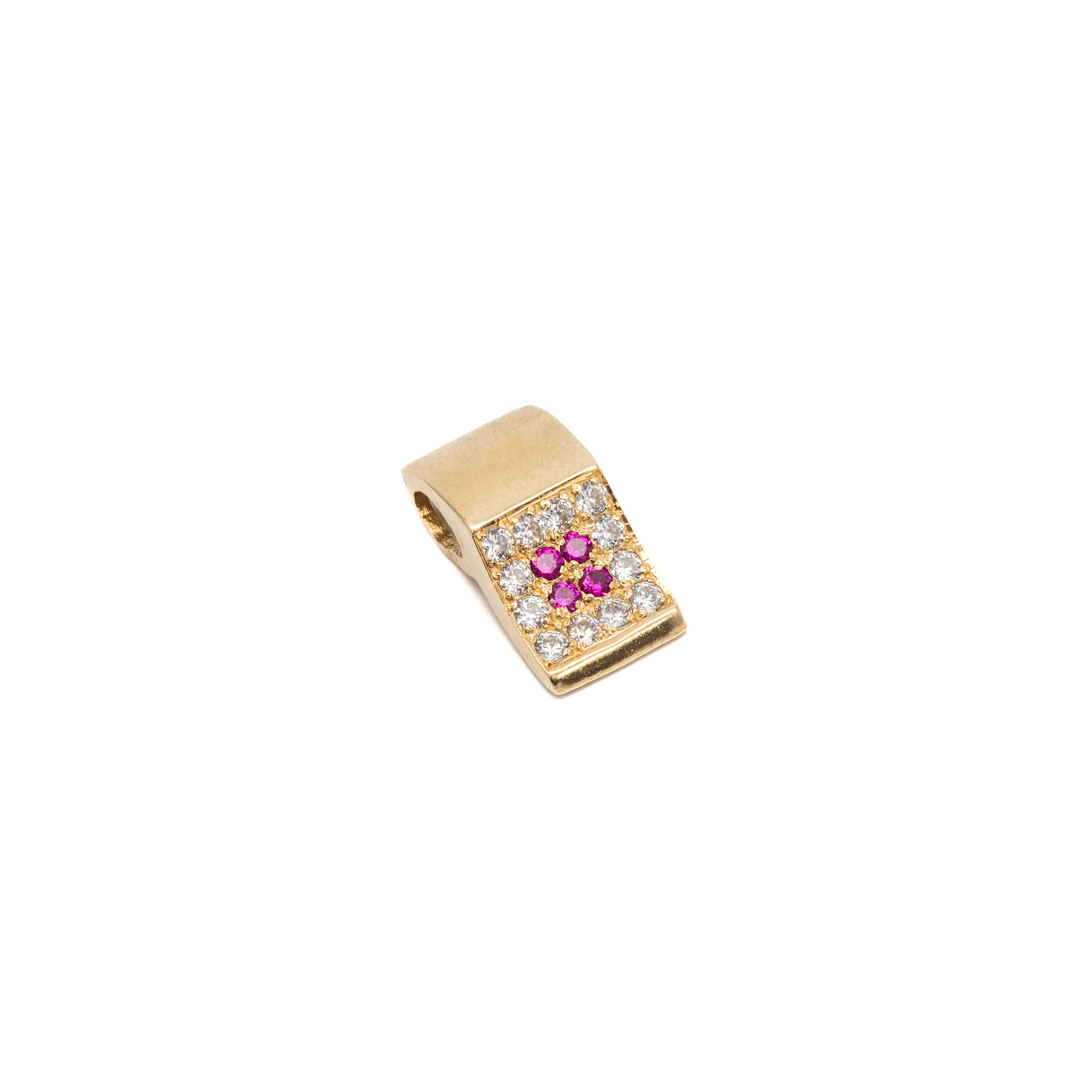 14k noi arany medal cirkoniaval es rozsaszin kovel 85842 14k noi arany medal cirkoniaval es rozsaszin kovel 85842