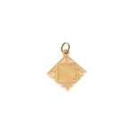 14k noi arany rombusz alaku vesett medal 85748