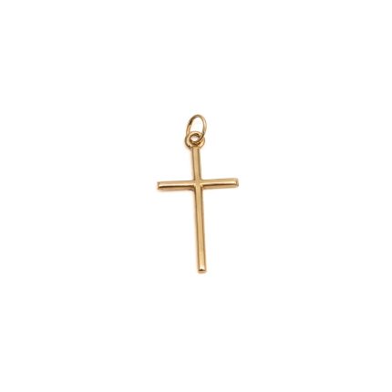 14k noi arany sima kereszt medal 85657