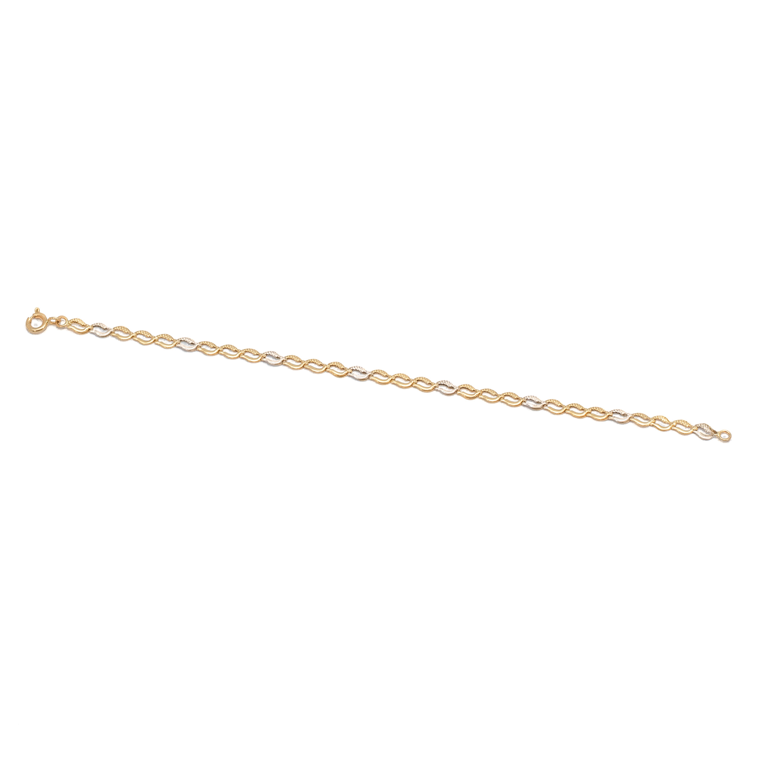 14k noi bicolor arany csavart mintas karkoto 85860 14k noi bicolor arany csavart mintas karkoto 85860
