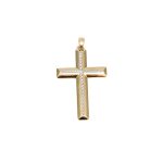 14k noi bicolor arany kereszt medal 85805