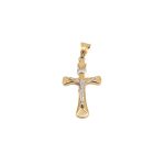 14k noi bicolor arany kereszt medal 85807