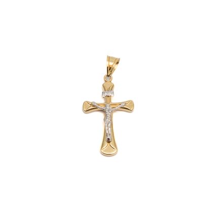14k noi bicolor arany kereszt medal 85807