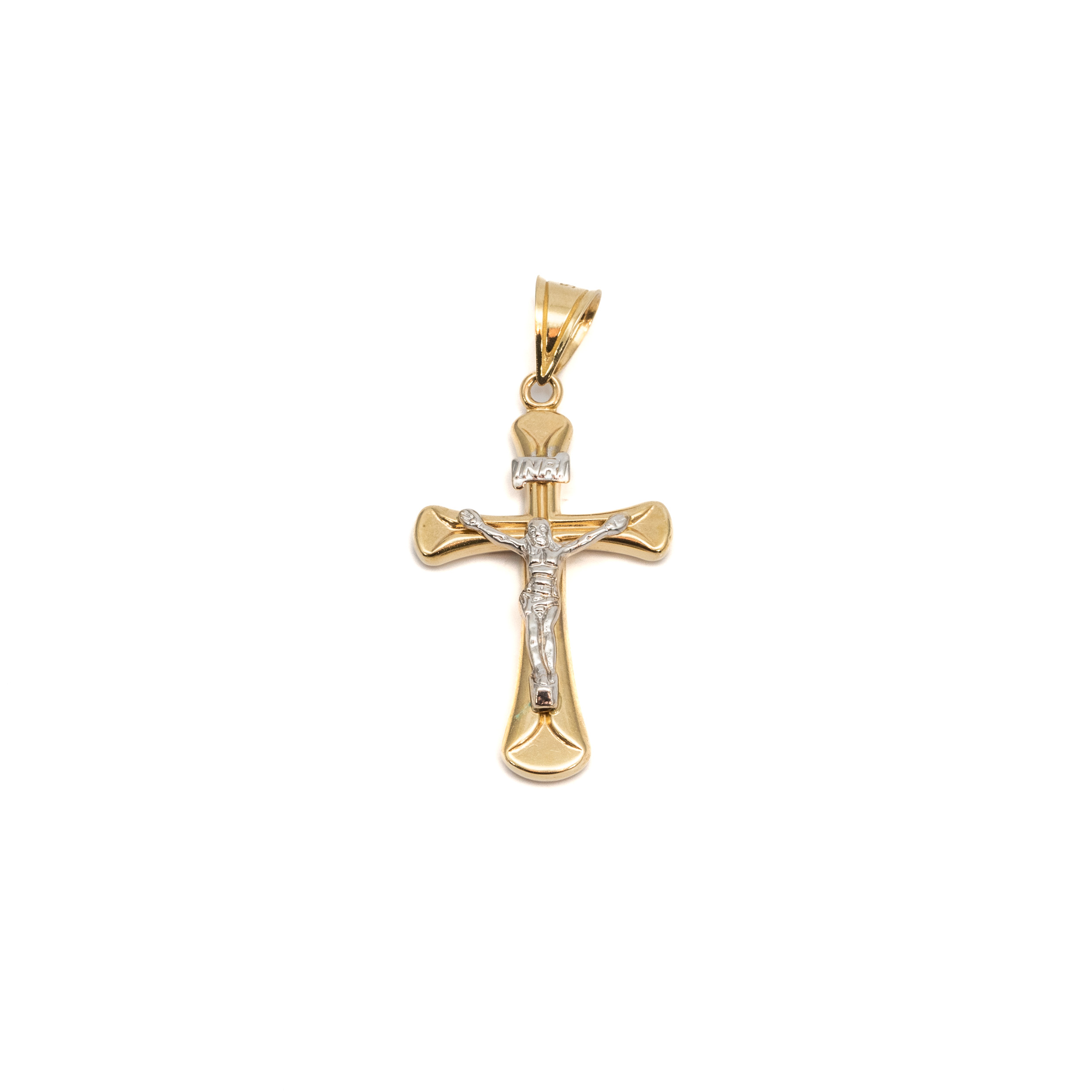 14k noi bicolor arany kereszt medal 85807 14k noi bicolor arany kereszt medal 85807